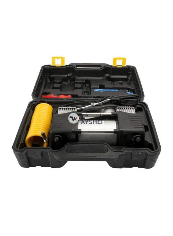 Generic Dual Cylinder Air Compressor With Toolbox And Flat Tire Set
