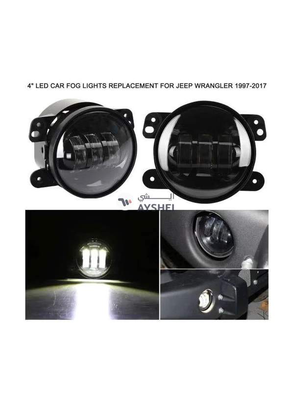 Generic 2-Piece Replacement LED Fog Light Set Replacement For Jeep Wrangler (1997-2017)
