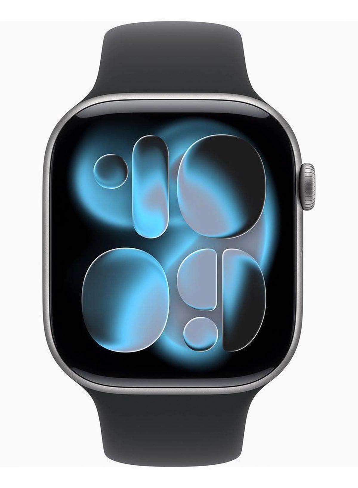 Apple Watch Series 11 GPS 46mm (INTERNATIONAL) Space Grey Aluminium Case With Black Sport Band SG Case - M/L-0-portrait