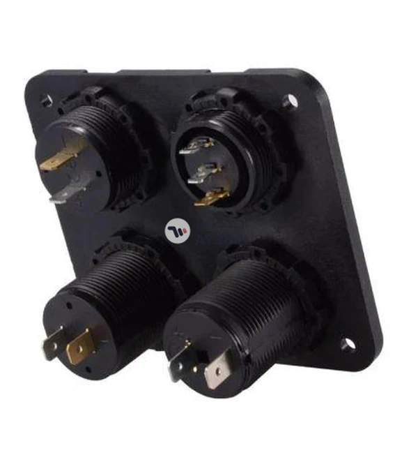 Bluelans Dual USB Car Charger Voltmeter LED Power Socket