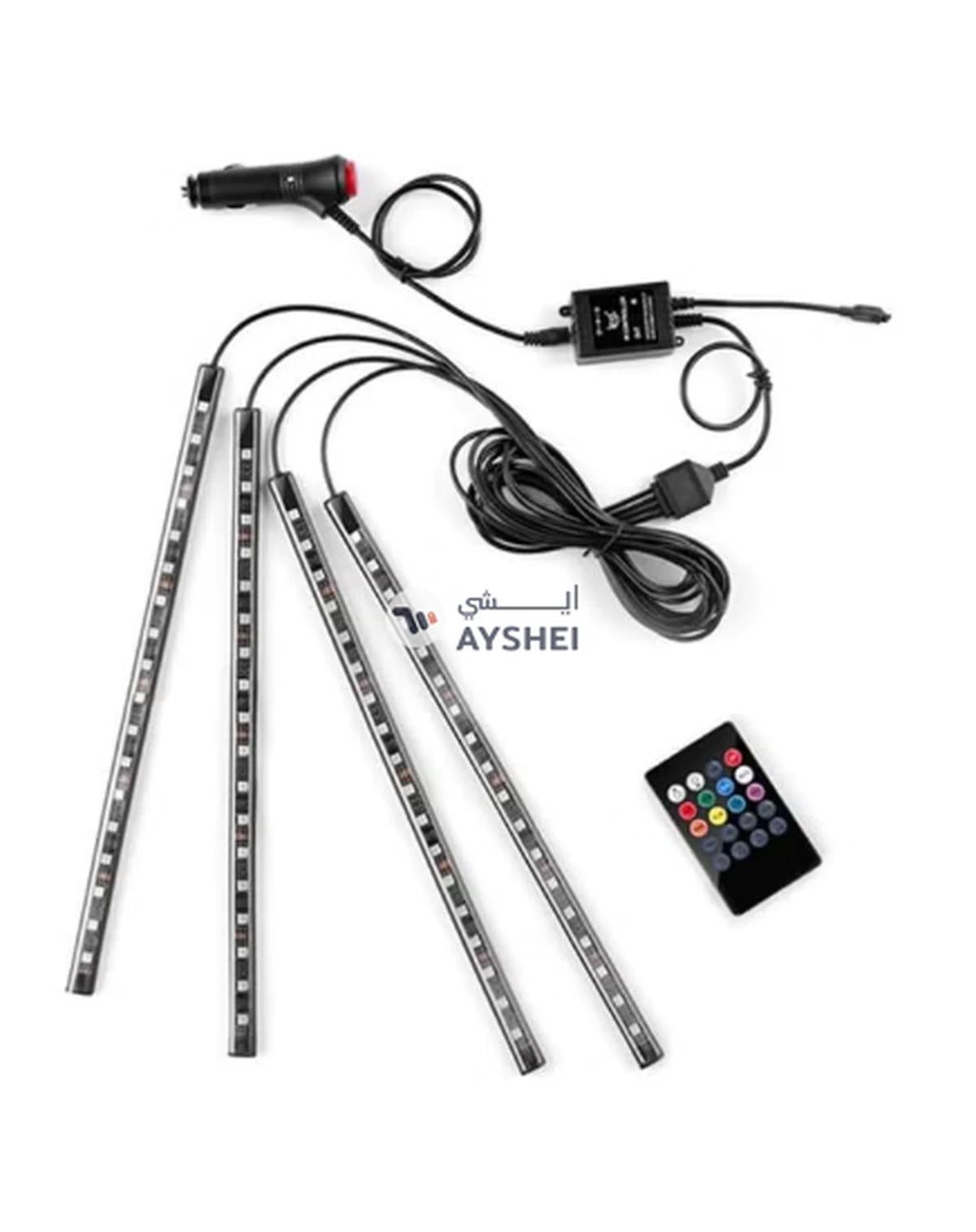 OUTAD 8-Piece Car Interior Neon Light Kit-0-0