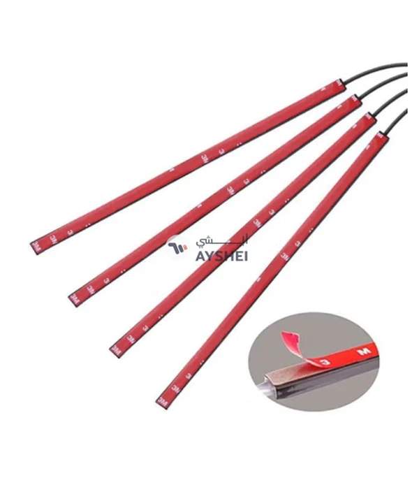 OUTAD 8-Piece Car Interior Neon Light Kit