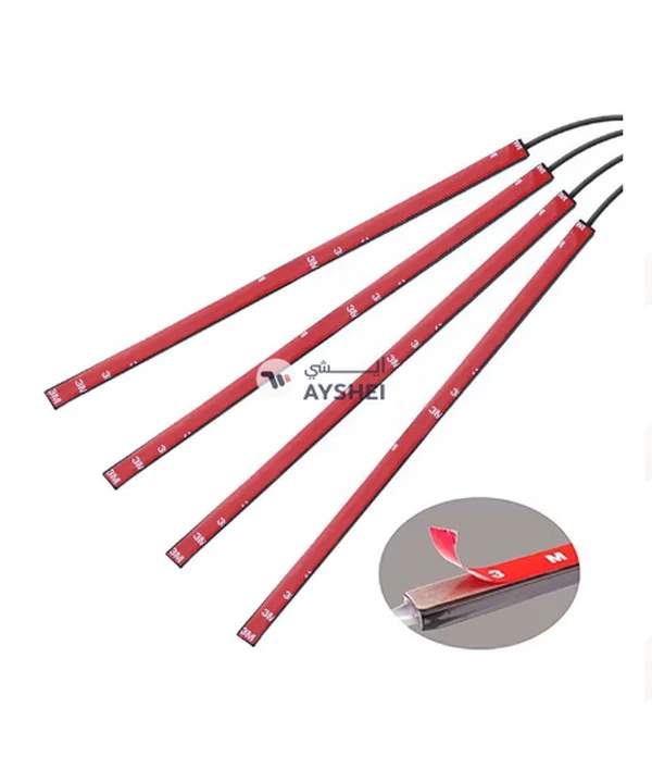 OUTAD 8-Piece Car Interior Neon Light Kit