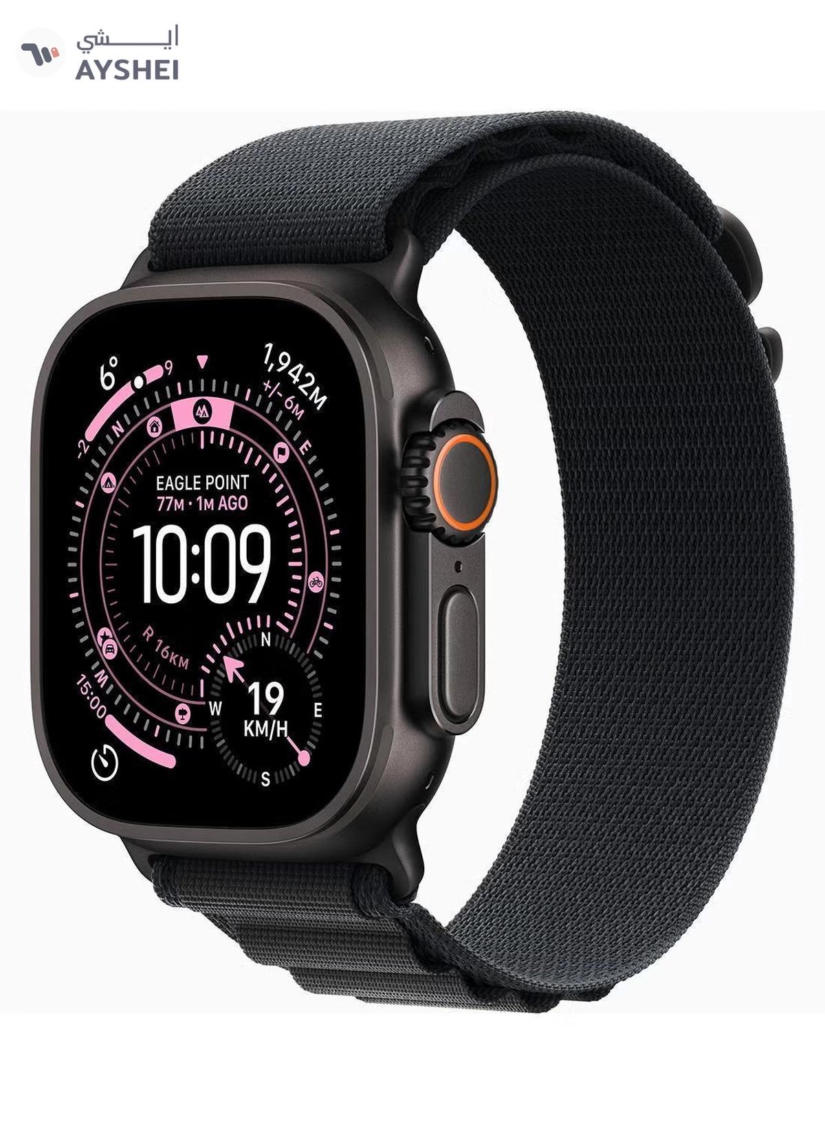 Apple Watch Ultra 3 GPS + Cellular 49mm (TDRA Version) Black Titanium Case With Black Alpine Loop - Large-0-portrait