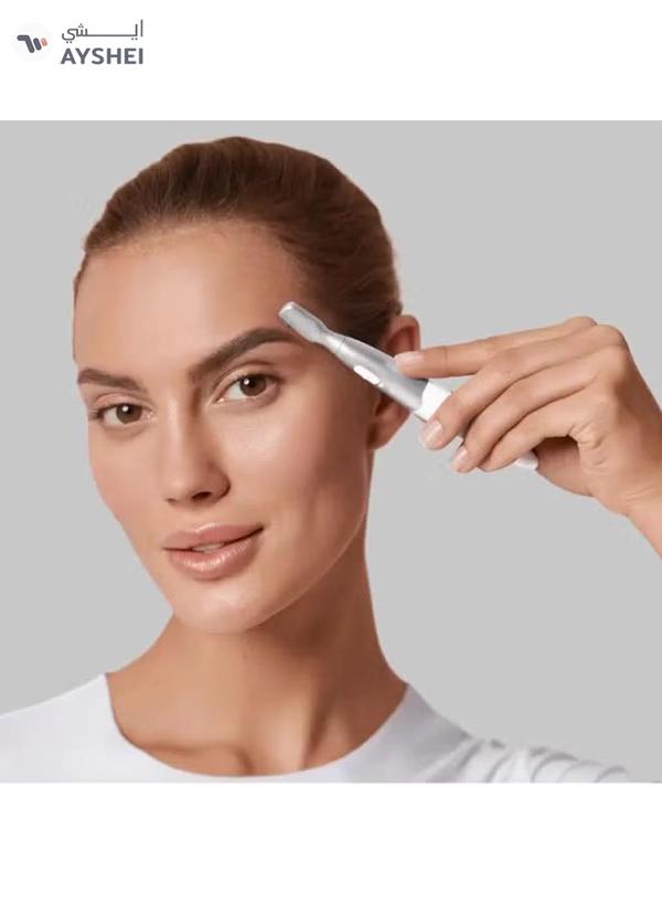 BRAUN Silk finish FG1106 Precision Hair Remover + 4 attachments. White / Silver