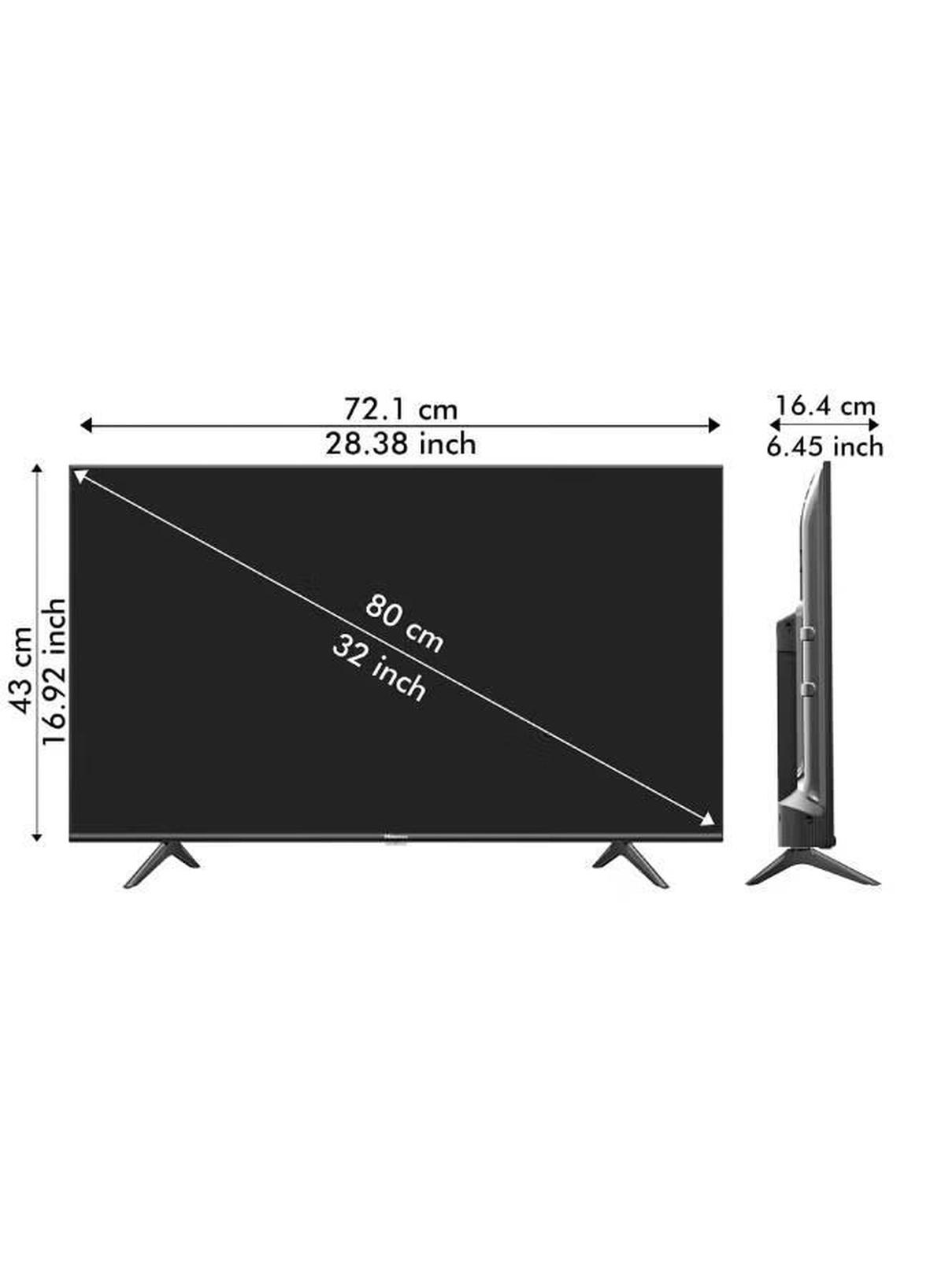 Hisense 32 Inch HD Smart TV, with Natural Colour Enhancer, DTS Virtual X, VIDAA U5 OS, Youtube, Netflix, Freeview Play & WiFi (2021 NEW) 32A4G Black-3-3