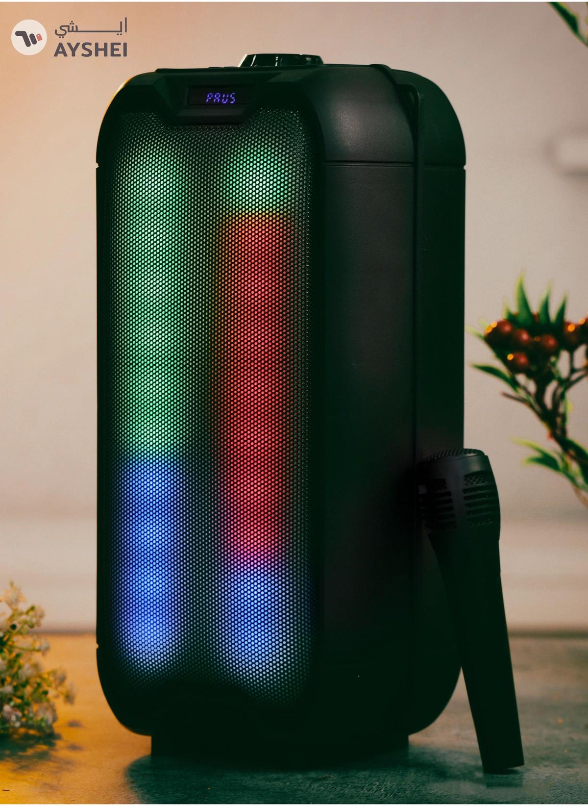 Olsenmark Bluetooth Party Speaker, Built-in Lights AUX FM USB TF Card 200W PMPO Party Speaker-5-5