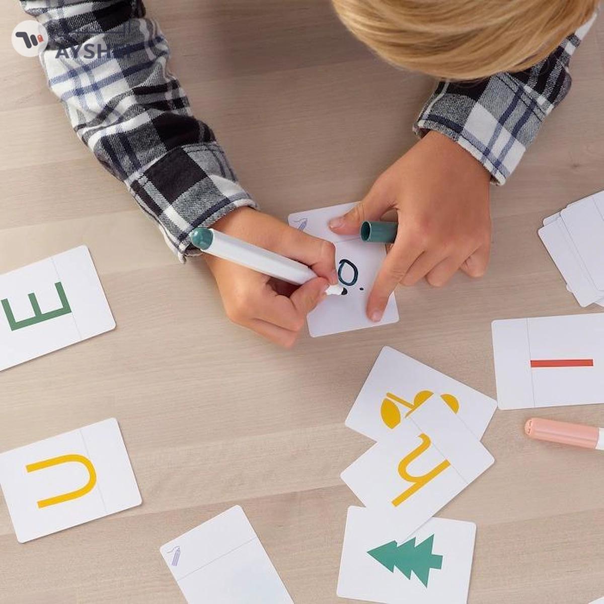 IKEA UNDERHÅLLA Cards with Letters, Numbers, and Signs – A Fun Learning Tool for Young Minds-1-portrait