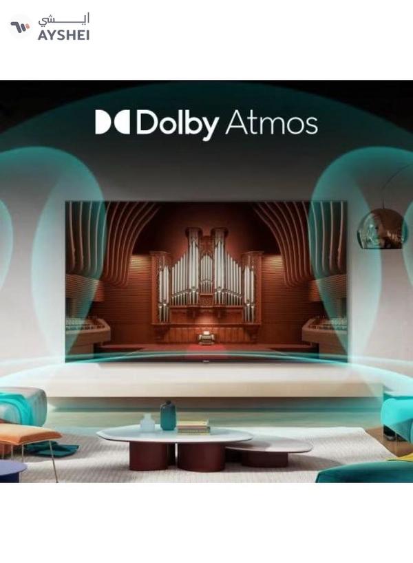 Hisense 100 Inch QLED, VIDAA U8, Smart TV, Dolby Atmos, 144Hz Game Mode Pro, Quantum Dot Color, Built-in Subwoofer, Full Array, AI Adaptive 100Q7Q Black