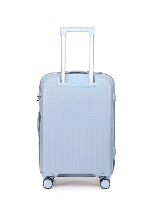 British Tourister 3 Piece Polyproplene Hard Side Spiner Luggage Trolley Set 20/24/28 Inch - Grey Blue