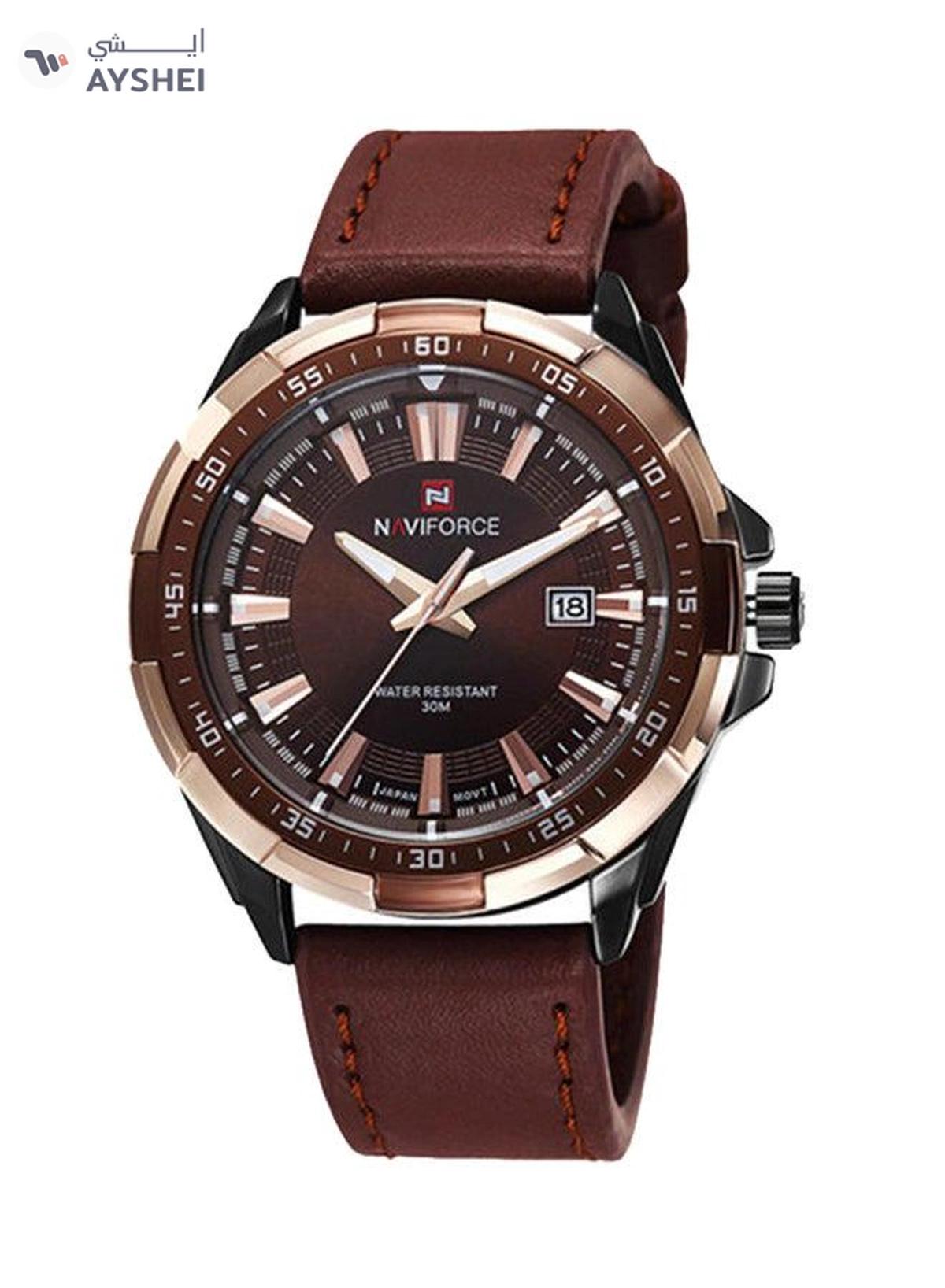 NAVIFORCE Men's Water Resistant Analog Watch NF-9056-BR-0-0