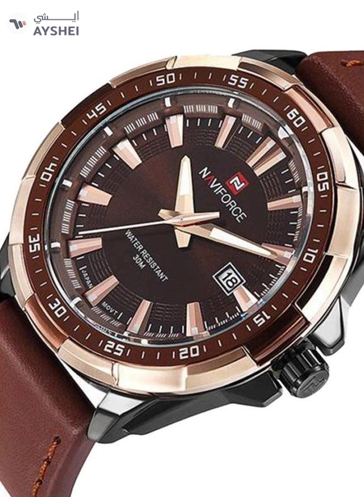 NAVIFORCE Men's Water Resistant Analog Watch NF-9056-BR-1-portrait