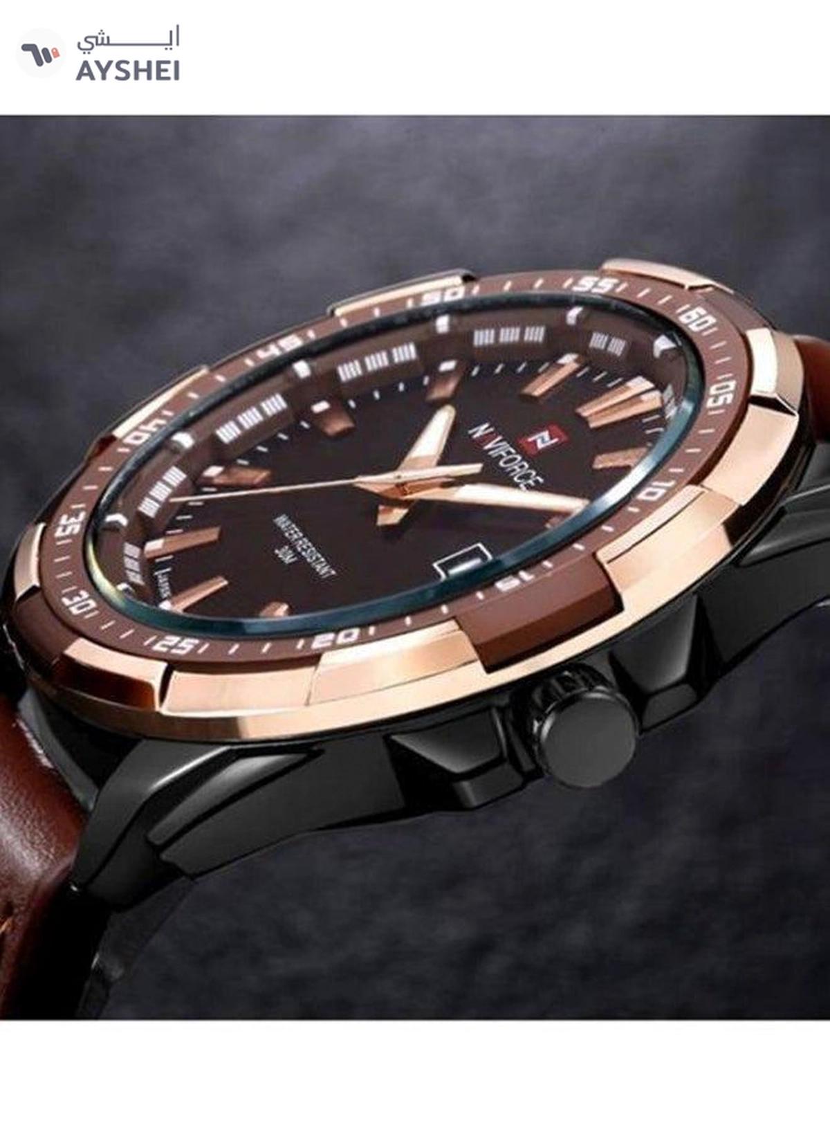 NAVIFORCE Men's Water Resistant Analog Watch NF-9056-BR-1-portrait