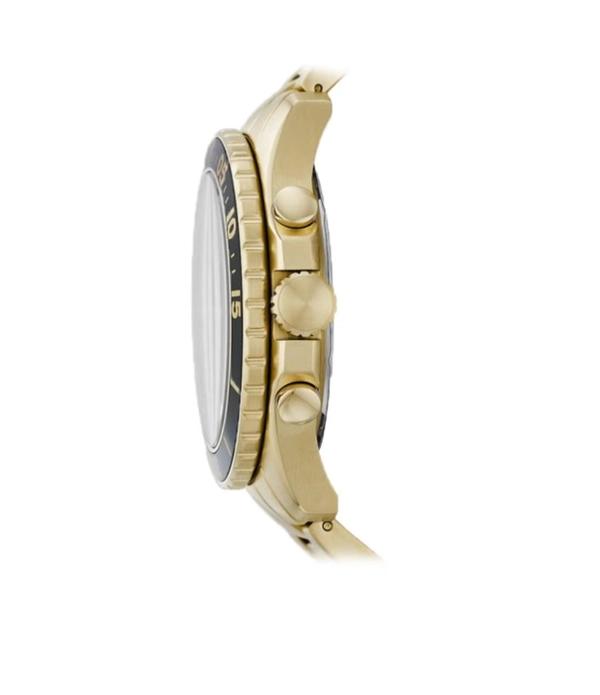 Fossil Men's Water Resistant Chronograph Watch FS5727 - 46 mm - Gold
