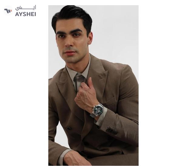 Citizen Chronograph Quartz Green Dial Stainless Steel Men's Watch AN3689-55X