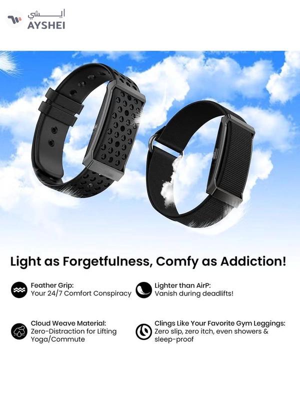 Armfit Deep Zeero Membership fee fitness tracker band Health and Fitness Wearable – 24/7 Activity Tracker Sleep Tracking, with app support – 15+ Days Battery Life black