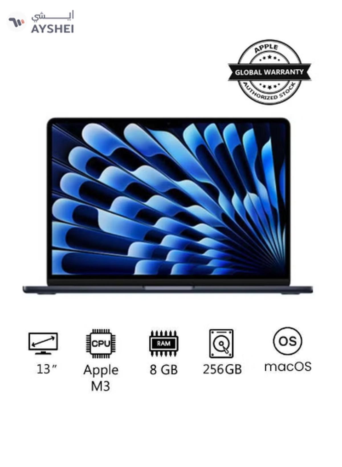 New 2024 MacBook Air MRXV3 13-inch Display, Apple M3 Chip 8-Core CPU 8-Core GPU Processor/8GB-0-0