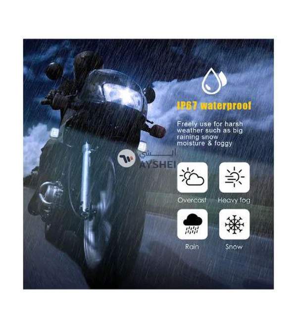 Generic 2-Piece Waterproof Square LED Angel Eye Fog Light