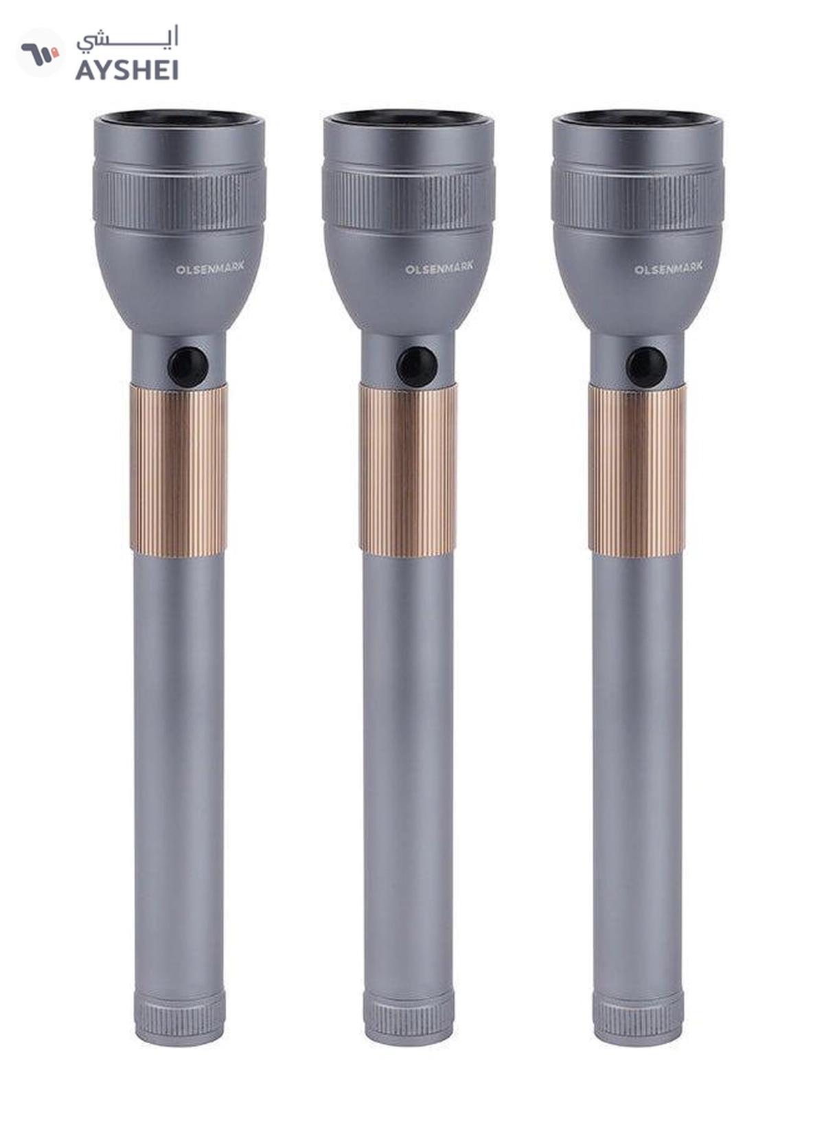 Olsenmark 3-in-1 Rechargeable LED Flashlight, High Lumens, OMFL2801-0-0