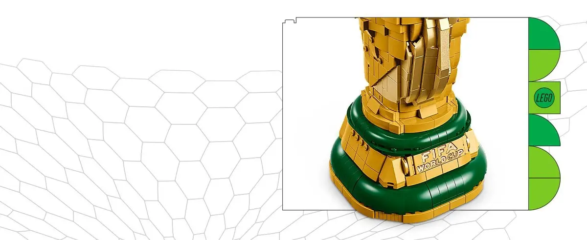 LEGO Editions FIFA World Cup Official Trophy Toy - 3D DIY Model Kit w/a Collectible Minifigure - Football-2-2