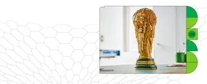LEGO Editions FIFA World Cup Official Trophy Toy - 3D DIY Model Kit w/a Collectible Minifigure - Football