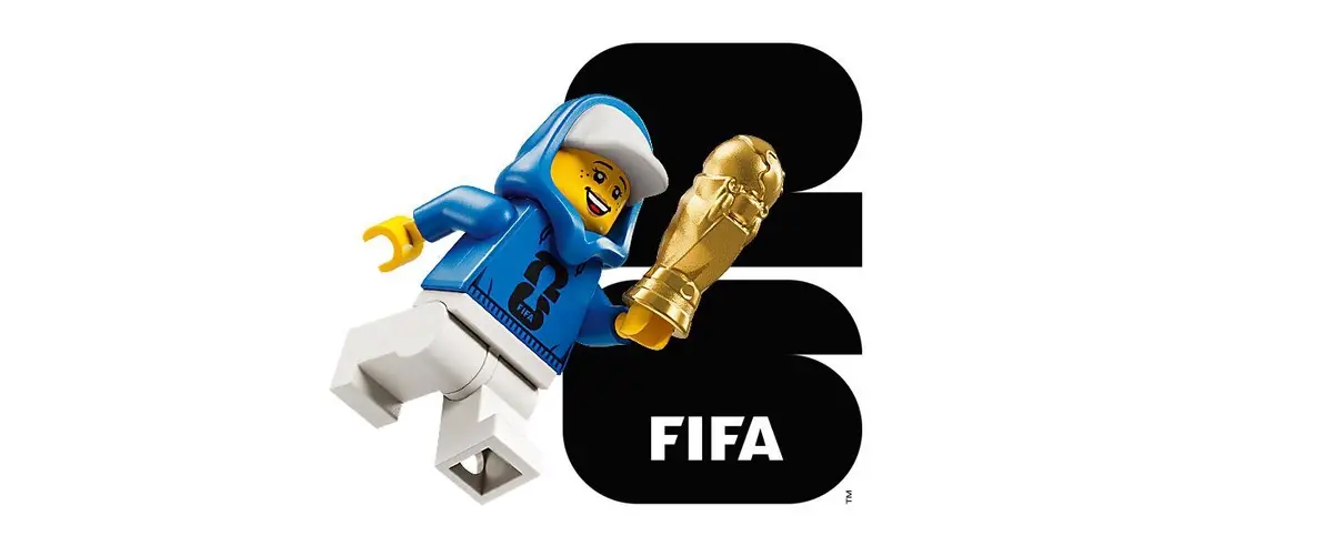 LEGO Editions FIFA World Cup Official Trophy Toy - 3D DIY Model Kit w/a Collectible Minifigure - Football-4-4