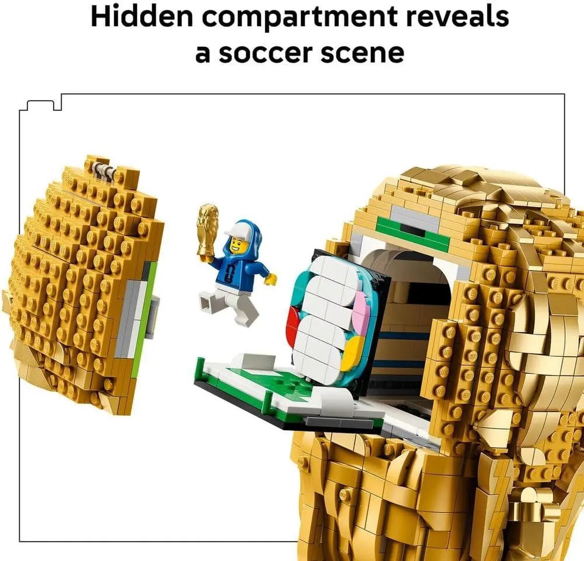 LEGO Editions FIFA World Cup Official Trophy Toy - 3D DIY Model Kit w/a Collectible Minifigure - Football-5-5