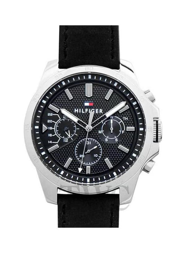 Tommy Hilfiger Men's Leather Chronograph Buckle Watch 1791563