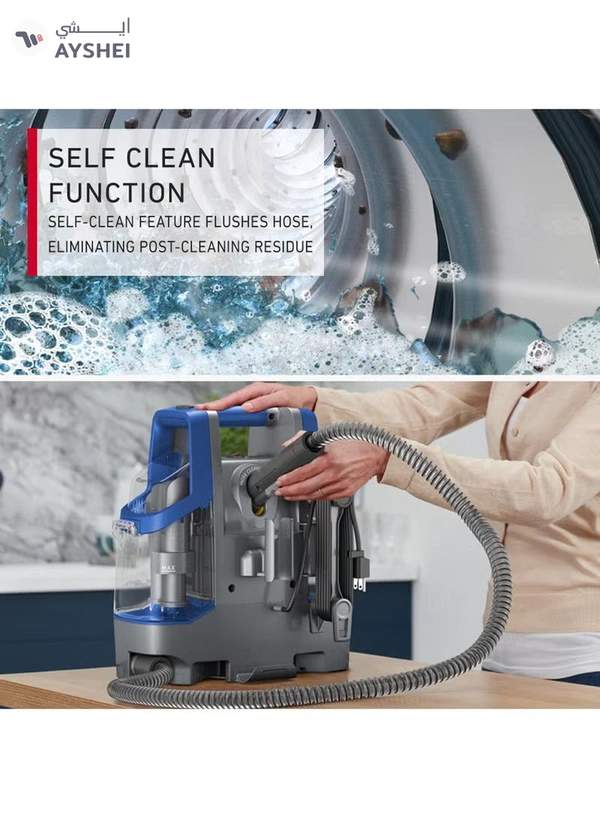 HOOVER Spotless Clean Portable Lightweight Carpet & Upholstery Multi Surfaces Cleaner For Car Seats, Sofa, Kitchen, Outdoor & More, Removes Spots Spills & Tough Stains 2.6 L 400 W CDCW-CSME Blue/Grey