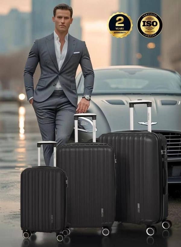 PARAJOHN ABS Material 3-Piece Hardsided Luggage Set