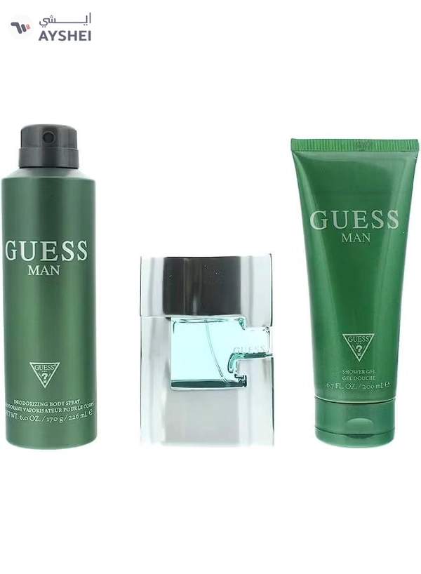 GUESS Green For Men Set Edt 75Ml + Sg 200Ml + Body Spray 226Ml (2023)