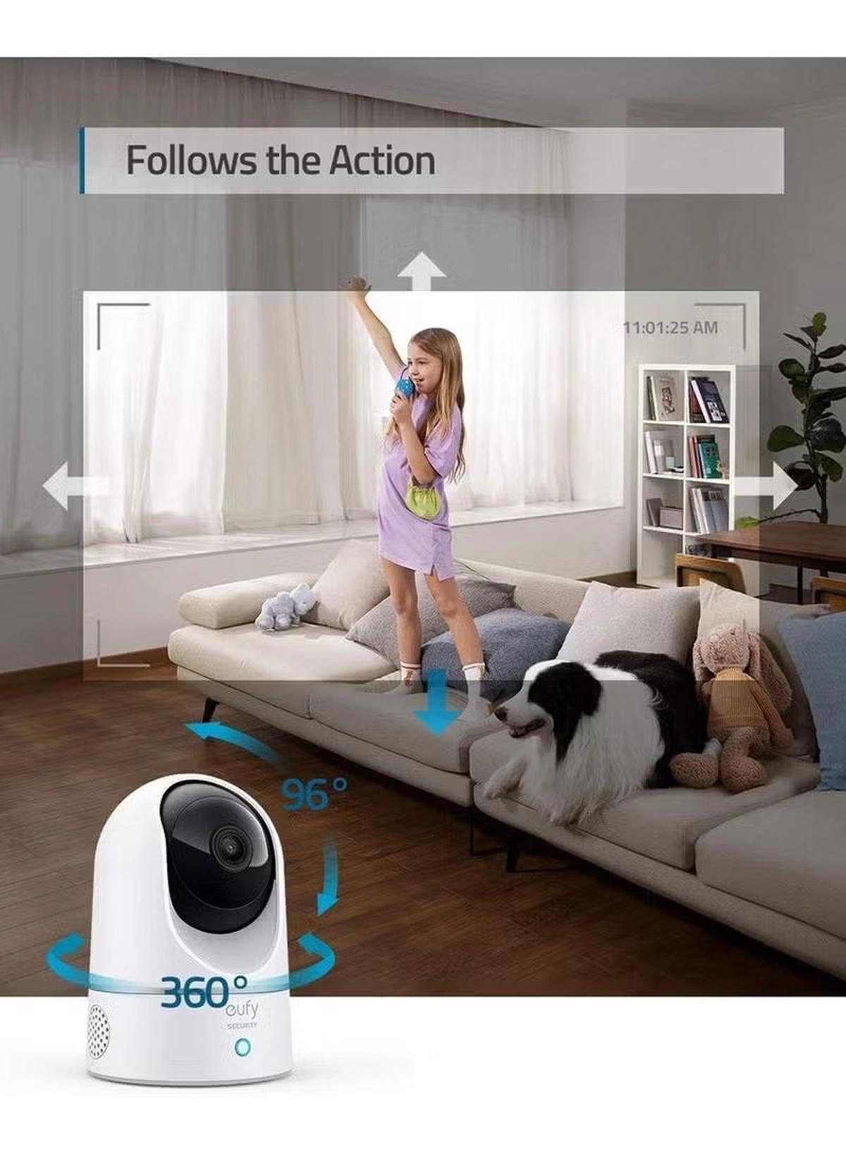 Eufy Security 2K Indoor Cam Pan & Tilt, Home Security Indoor Camera-1-portrait