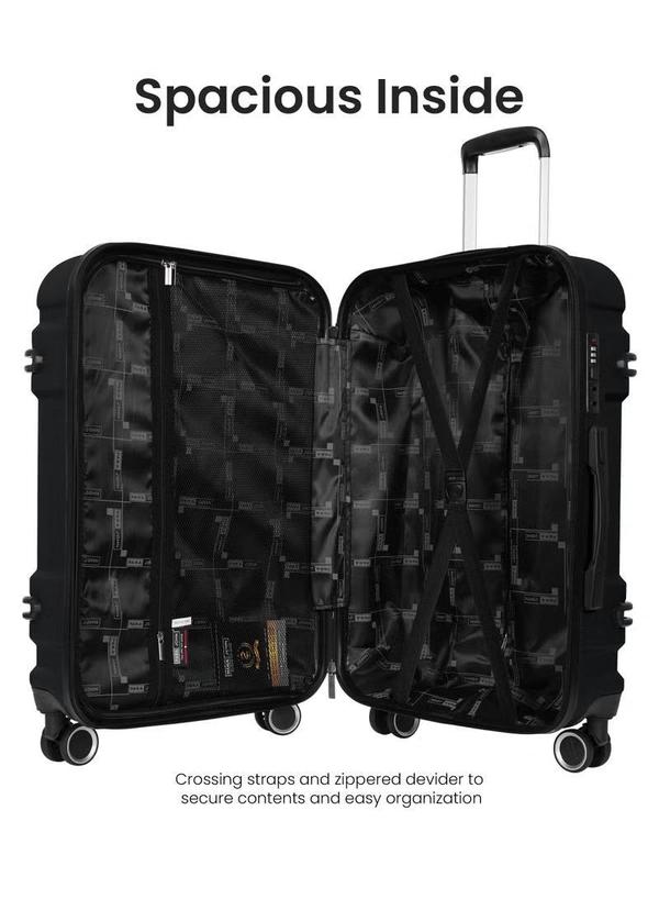 PARAJOHN Expedition Series ABS Material 3-Piece Hardsided Luggage Set