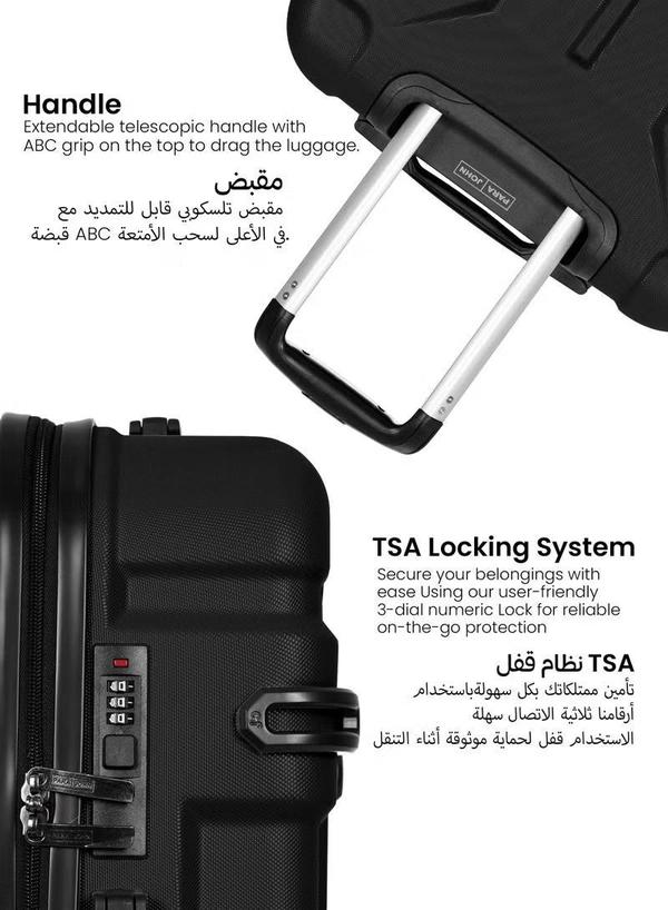 PARAJOHN Expedition Series ABS Material 3-Piece Hardsided Luggage Set