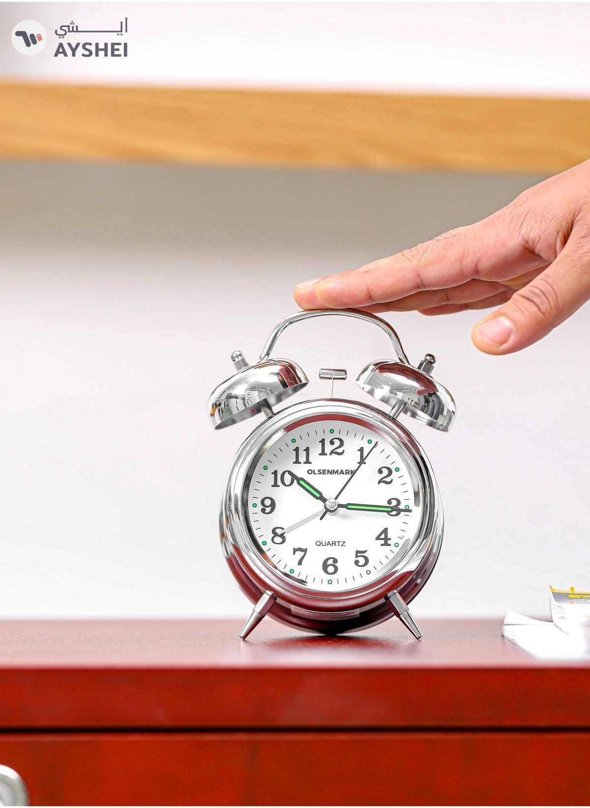 Olsenmark Twin Bell Alarm Clock-1-portrait