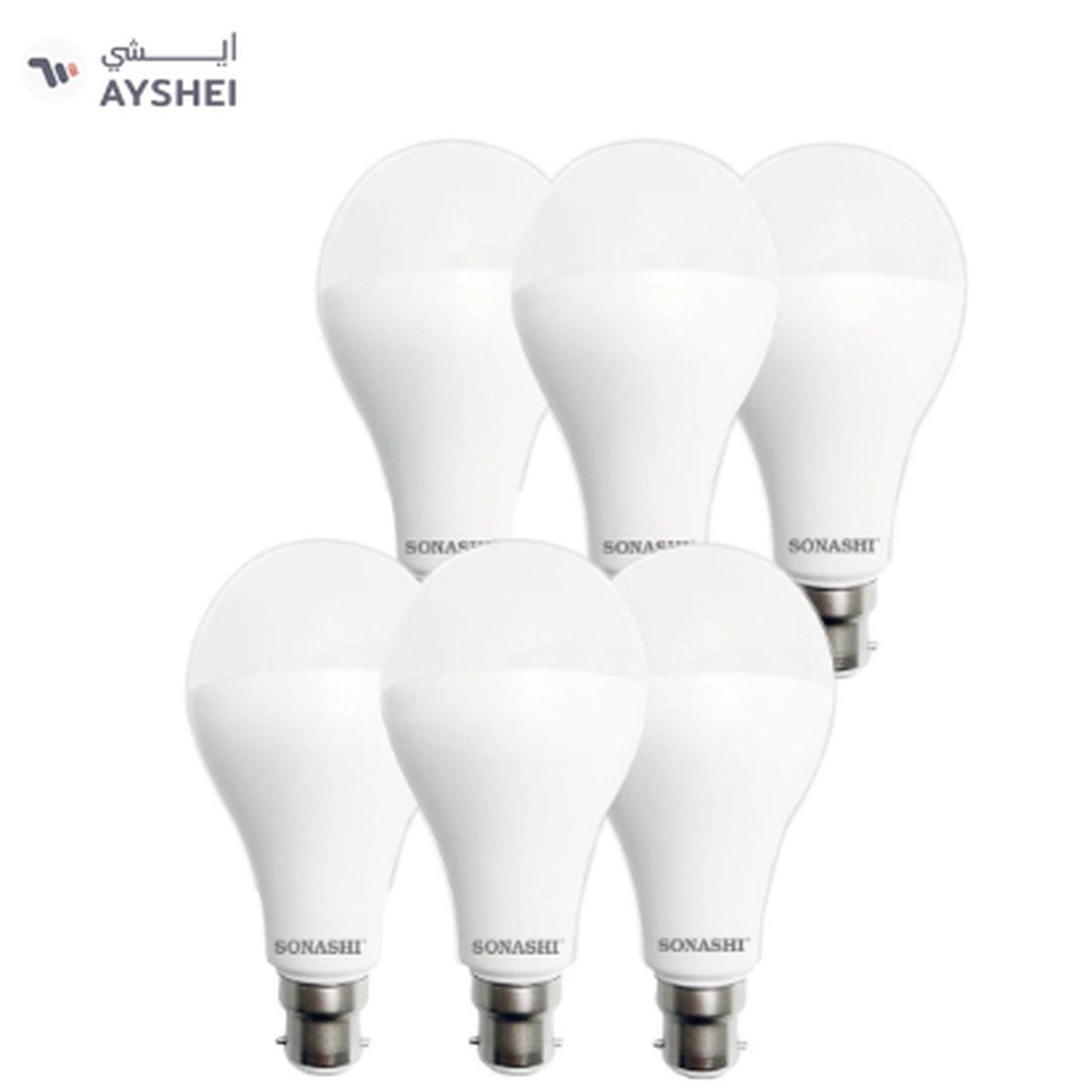Sonashi Pack of 6 LED Bulb 15W (B22) Pin Type SLB-015-0-portrait