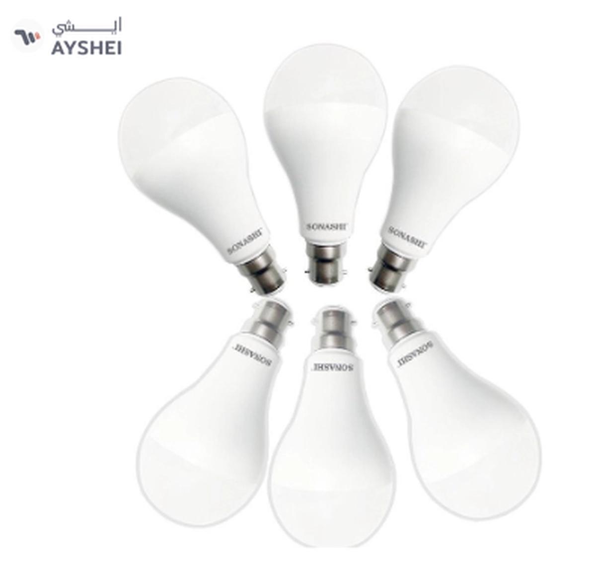 Sonashi Pack of 6 LED Bulb 15W (B22) Pin Type SLB-015-1-landscape