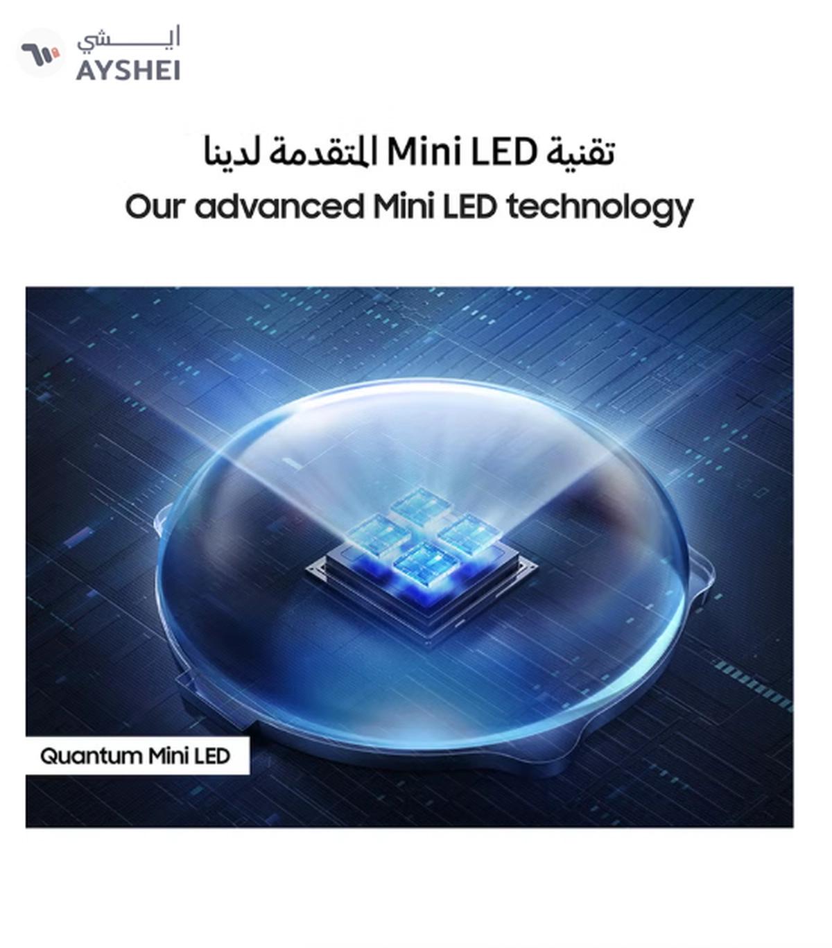 Samsung 100 Inch NEO QLED 4K TV, 4K AI Upscaling, 144Hz, Operating System Tizen, Secured By Knox, Dolby Atmos, Mini-LED, Model Year 2025, 2 Year Warranty - QA100QN80FUXSA Black-1-1