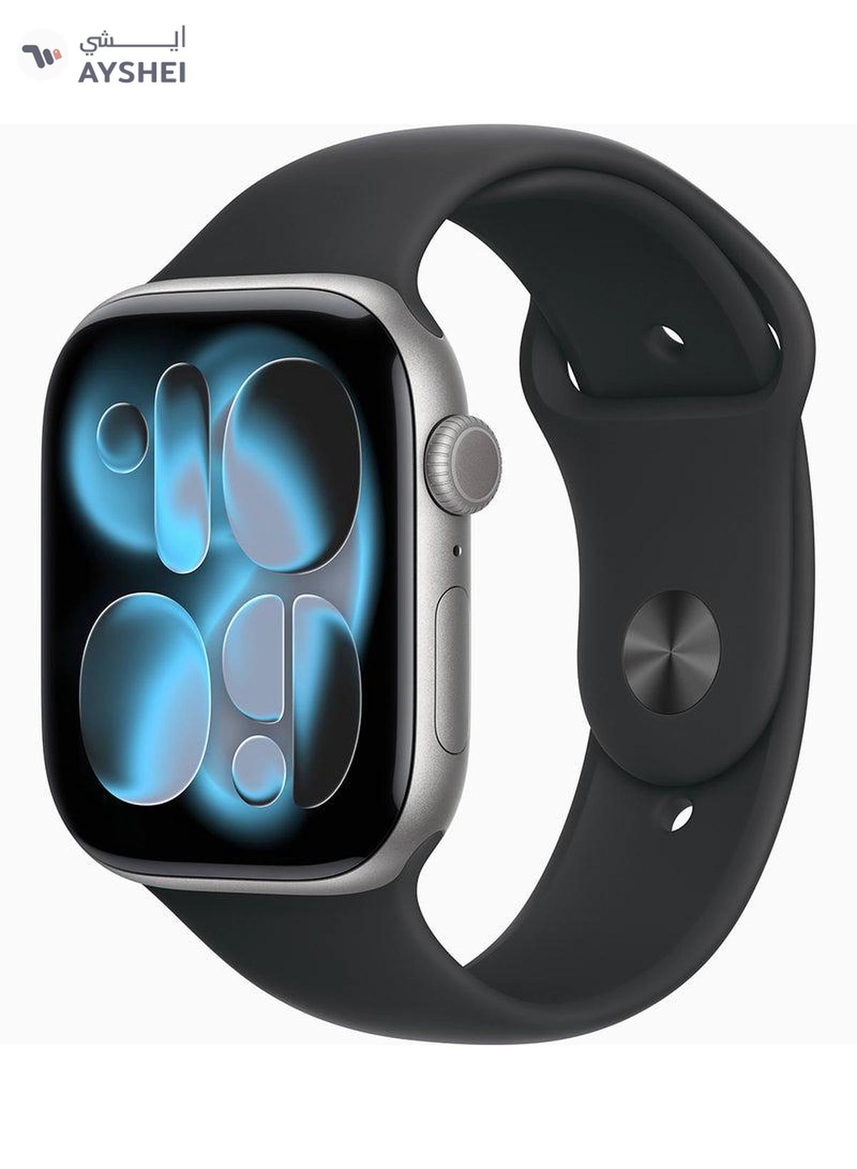 Apple Watch Series 11 GPS 46mm (INTERNATIONAL) Space Grey Aluminium Case With Black Sport Band SG Case - M/L-0-portrait