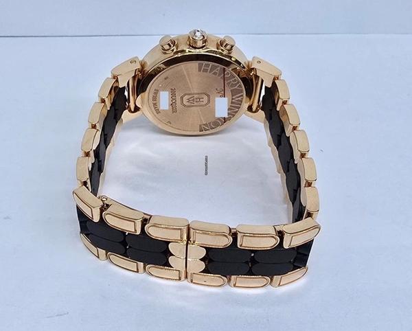 Harry Winston | Rose Gold with Chrono Black Dial with Diamond Paved Chrono | Condition: Like new & unworn | Year of production 2018 (Approximation) | Original box | No original papers
