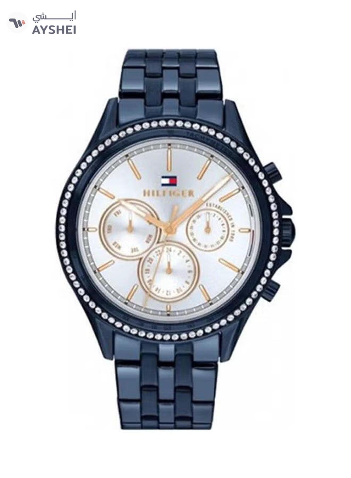 Tommy Hilfiger Women's Round Shape Stainless Steel Analog Wrist Watch 38 mm - Blue - 1782003-0-portrait