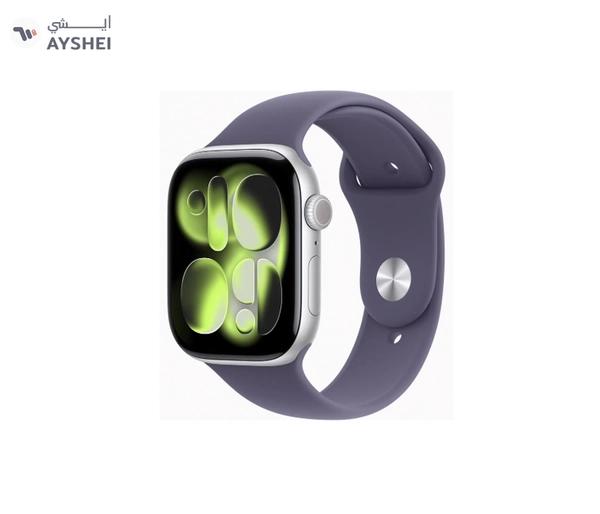 Apple Watch Series 11 GPS 46mm - Silver Aluminium Case With Purple Fog Sport Band - M/L