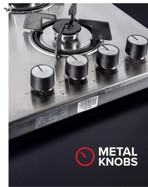 Olsenmark 2 In 1 Gas Hob OMCH1824 Silver/Black