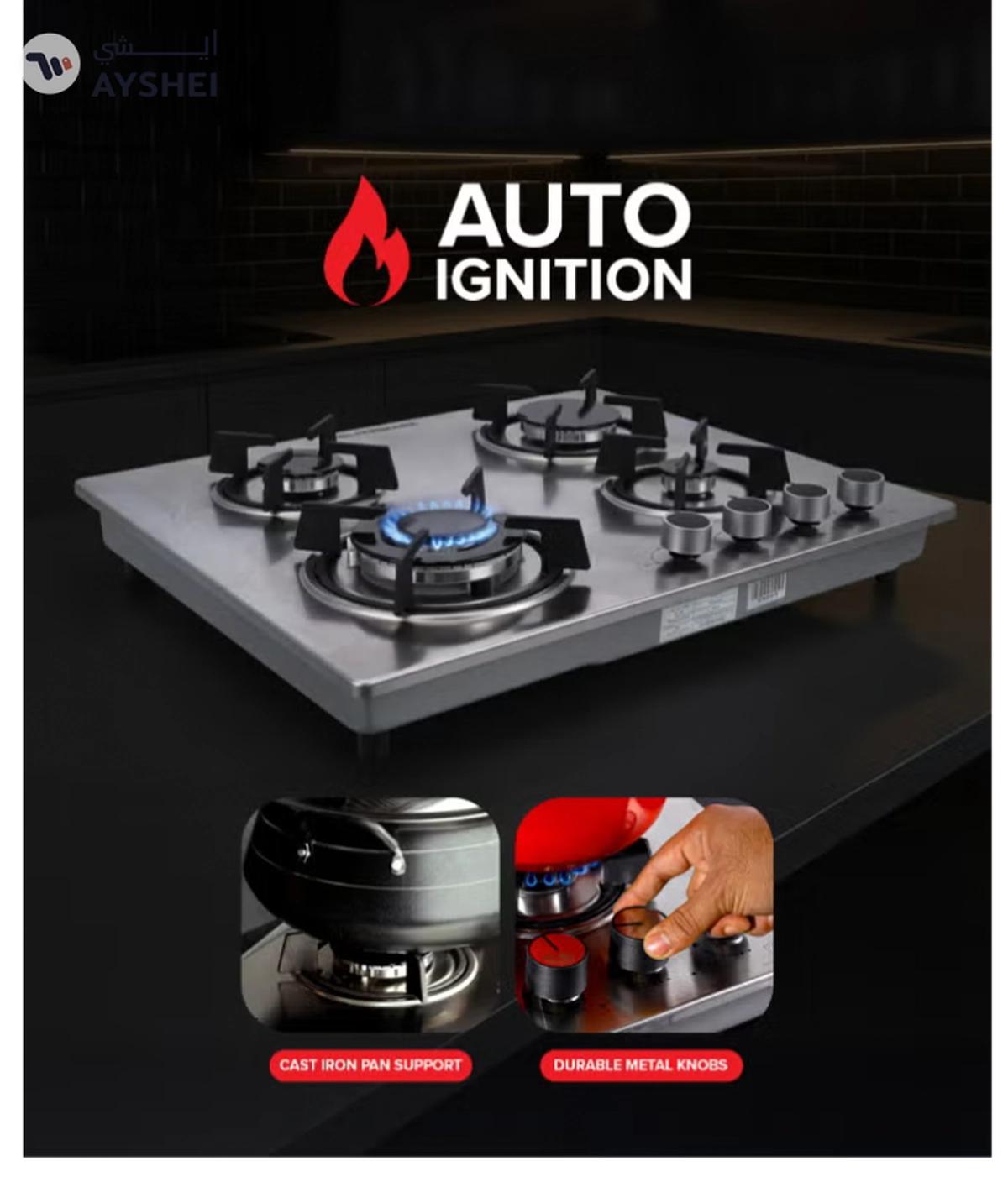 Olsenmark 2 In 1 Gas Hob OMCH1824 Silver/Black-0-portrait