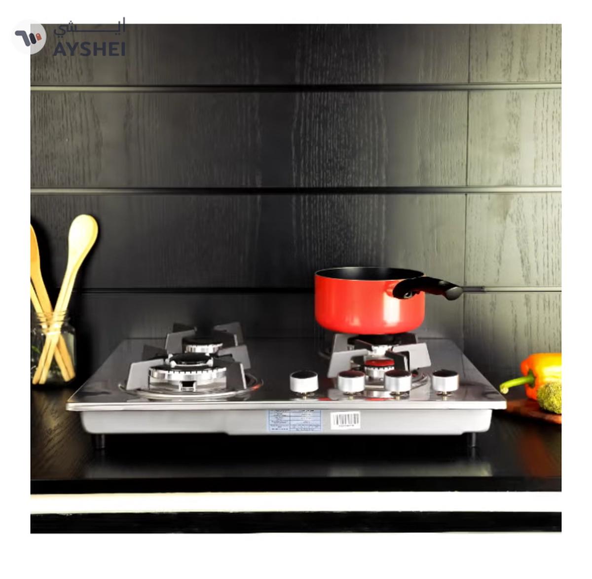 Olsenmark 2 In 1 Gas Hob OMCH1824 Silver/Black-2-2