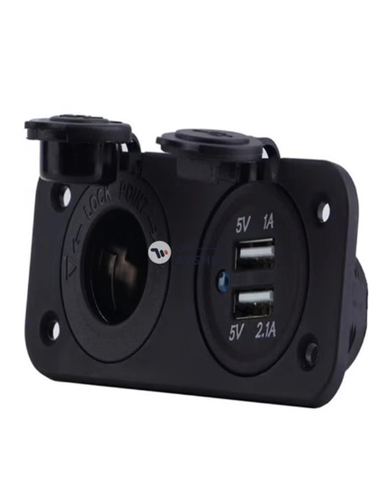 OUTAD 2 USB Adapter Charger Black-4-4