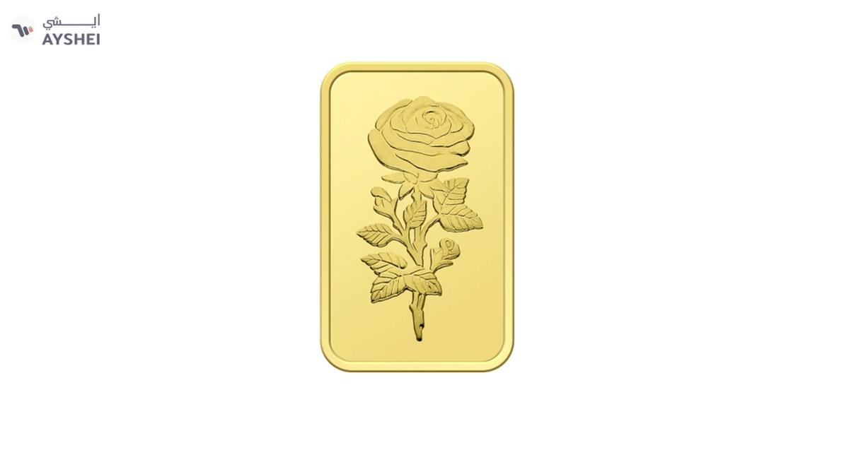 50g Pure 999.9 Fine Gold Bar 24KT Dubai with Flower Design - 50 Grams-1-1