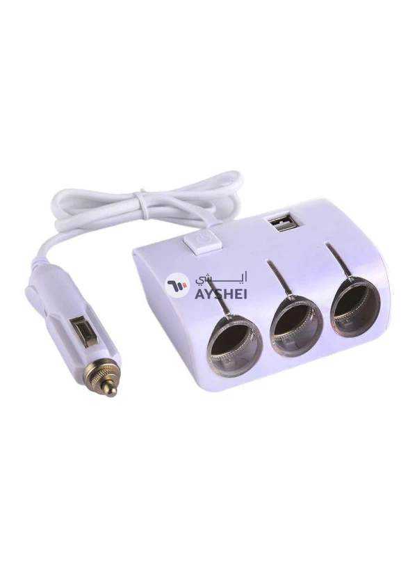 Generic Multi Functional Dual USB Car Charger White