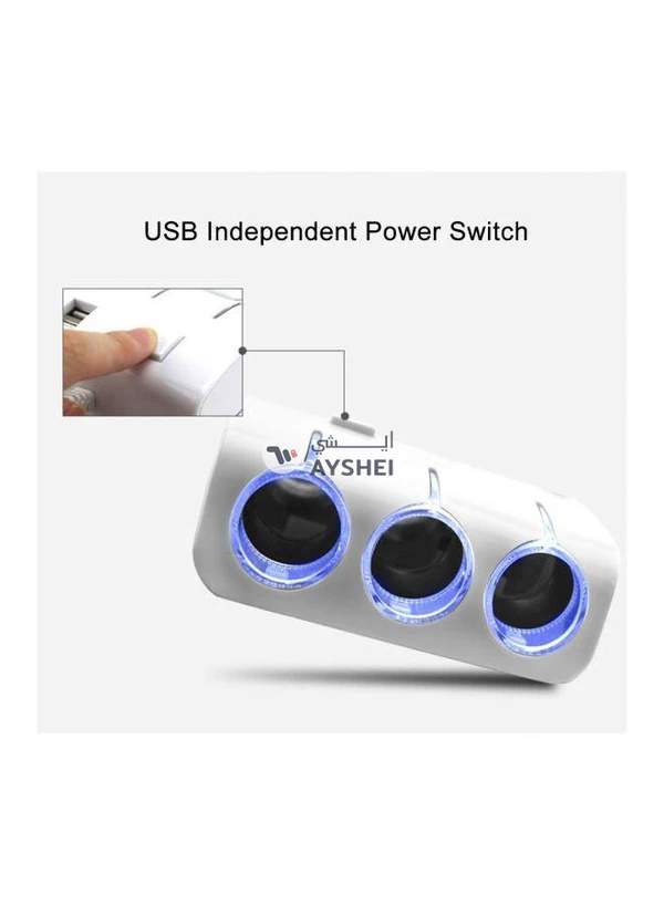 Generic Multi Functional Dual USB Car Charger White