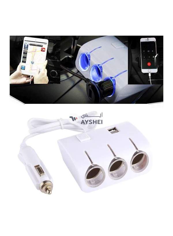 Generic Multi Functional Dual USB Car Charger White